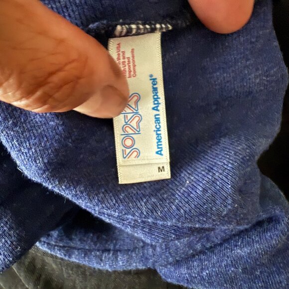 American Apparel Womens "Live Slowly" Sloth Graphic Long-Sleeve Slouchy Sweatshi - Picture 5 of 5